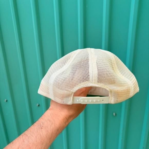 Vintage LEE Jeans Trucker hat snapback mesh red cap - Picture 4 of 7